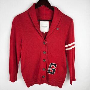 Gilly‎ Hicks Sydney Red Cardigan Sz Small Letter Sweater Academia  Preppy